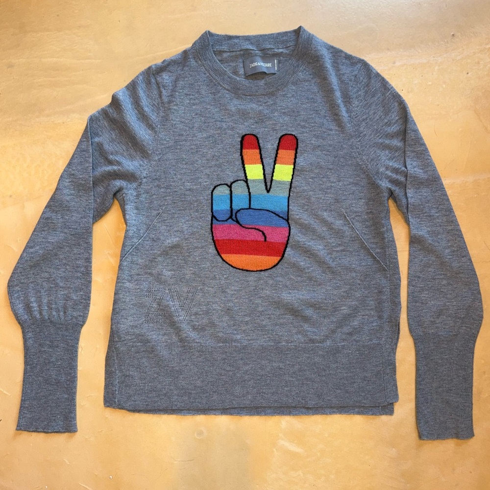 Zadig & Voltaire Gray Cashmere sweater SZ M